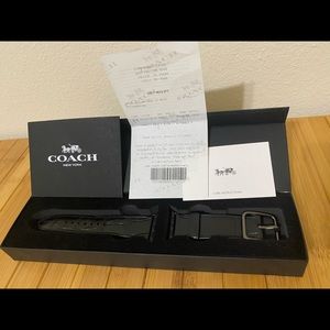 COACH CROCODILE LEATHER APPLE WATCH STRAP